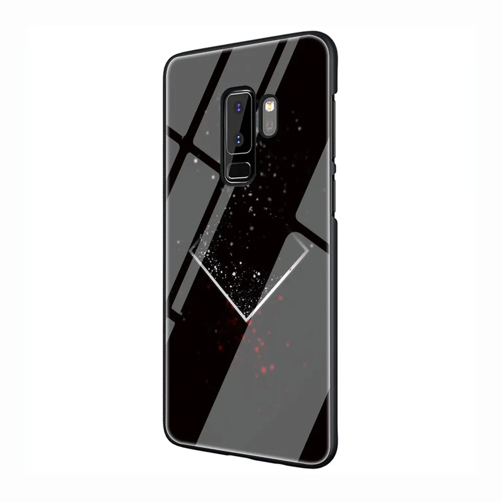 G8 Удивительные обои закаленное Стекло TPU черный чехол для Galaxy S7 Edge S8 S9 плюс S10 Note 8, 9, 10, A10 20 30 40 50 60 70 - Цвет: G8