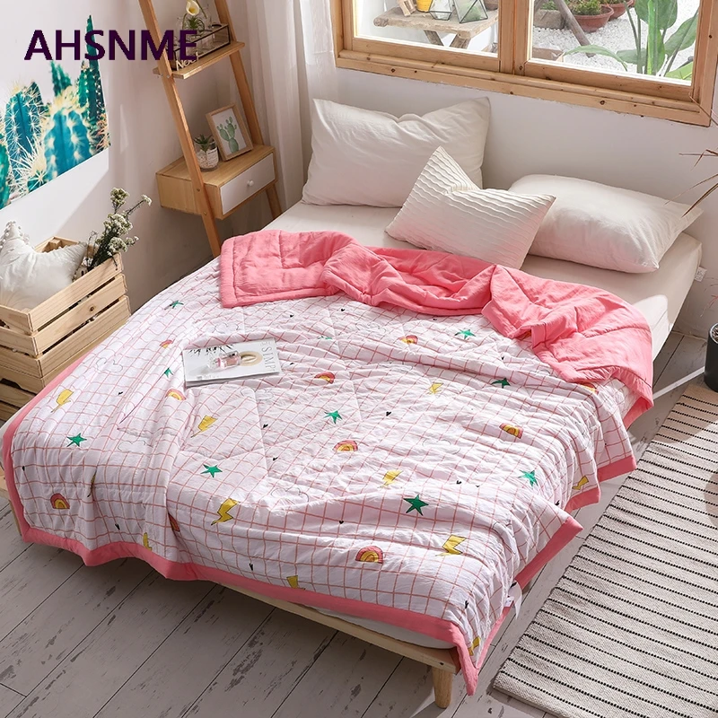 AHSNME 150x200/200x230 см летнее стеганое одеяло из полиэфира, помытое Хлопковое одеяло, специальное изделие из морщин, очень мягкое, летнее, Осеннее