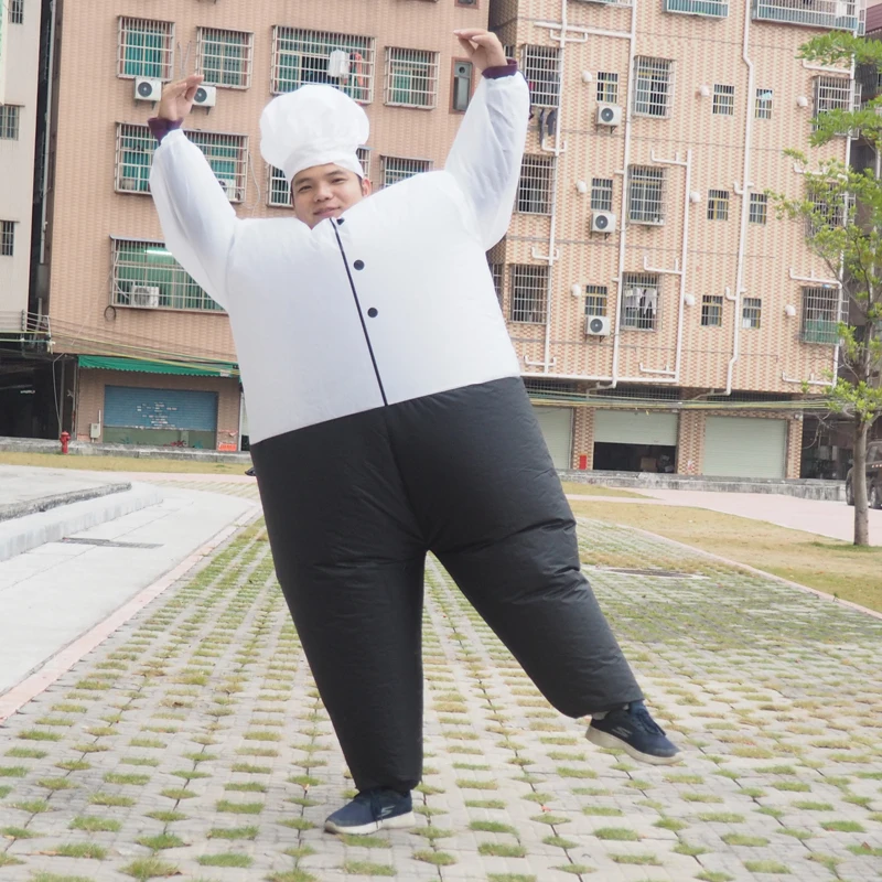 Fan Operated Funny Bar Inflatable Costume Big Chef Fancy Dress Outfits for Halloween Purim Carnival Airblown Suits (8)