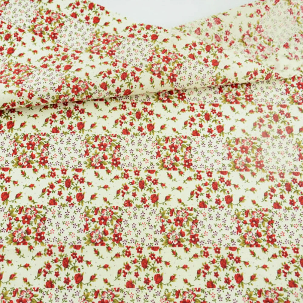 1 Piece Floral Design 100% Cotton Fabric Pre-cut Fat Quarter Telas Tissue Tulle Tecido Para Patchwork for Beginner's Practice CM | Дом и