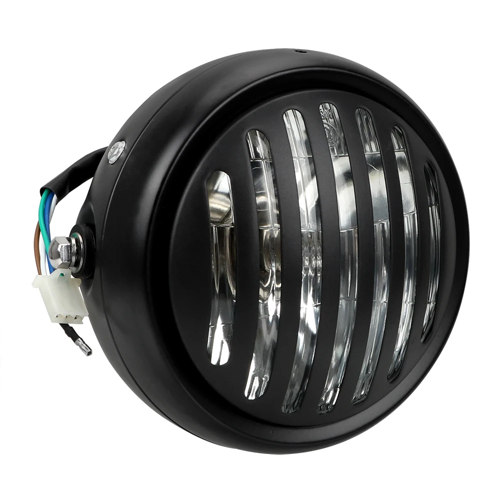 LEEPEE передний свет DC 12V автомобильный Стайлинг круглый фонарь мотоцикл фара с решеткой Универсальный мотоцикл ретро-фары