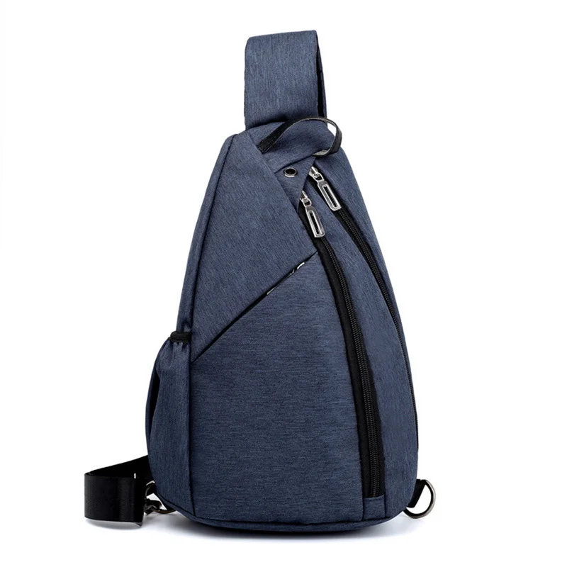 blue 7 NOT USD Litthing сумки через плечо, мужские сумки на молнии, одноцветные Сумки на пояс, кожаные сумки на плечо, нагрудная сумка, USB с отверстием на спине, сумки, сумочки - Цвет: blue 7 NOT USD