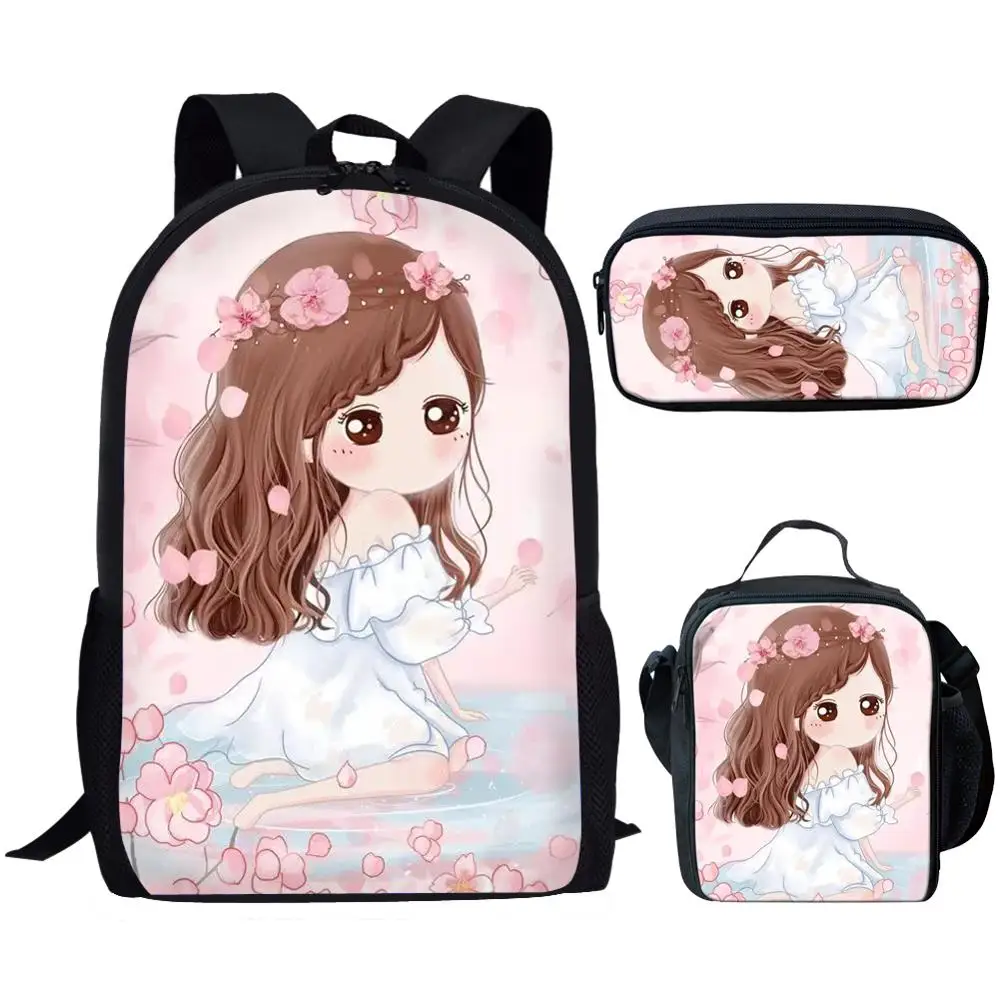 Twoheartsgirl школьная сумка с рисунком принцессы для девочек, набор для девочек-подростков, милая школьная сумка для учеников начальной средней школы, детская школьная сумка - Цвет: Z5583CGK