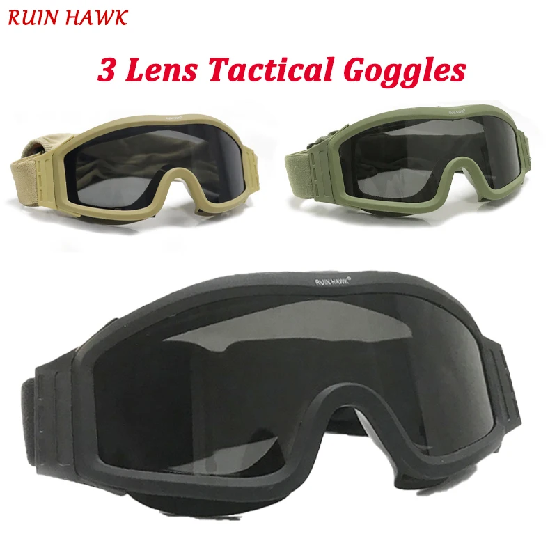 Multifunctional Tactical Goggles Windproof Military Glasses Hunting Shooting Mens Sunglasses | Спорт и развлечения