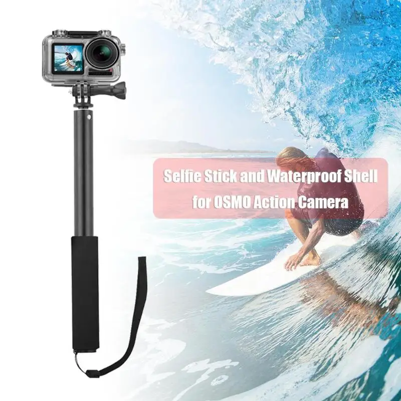 Водонепроницаемый корпус выдвижной стержень селфи Палка Набор для DJI OSMO действие рамка Крышка телескопическая палка для селфи расширение MorePhoto