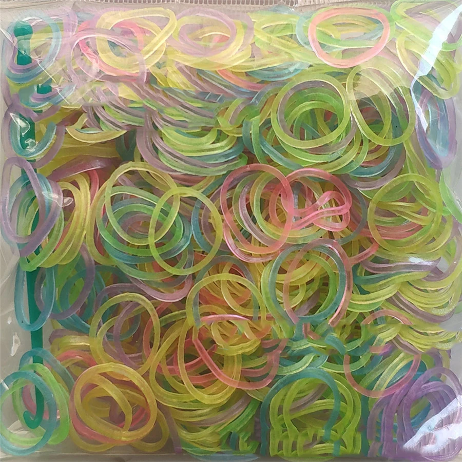 600 Elastic Different Colors Rubber Loom Bands Bracelet Children's Homemade  Bracelets DIY For Loom Wrist Bracele