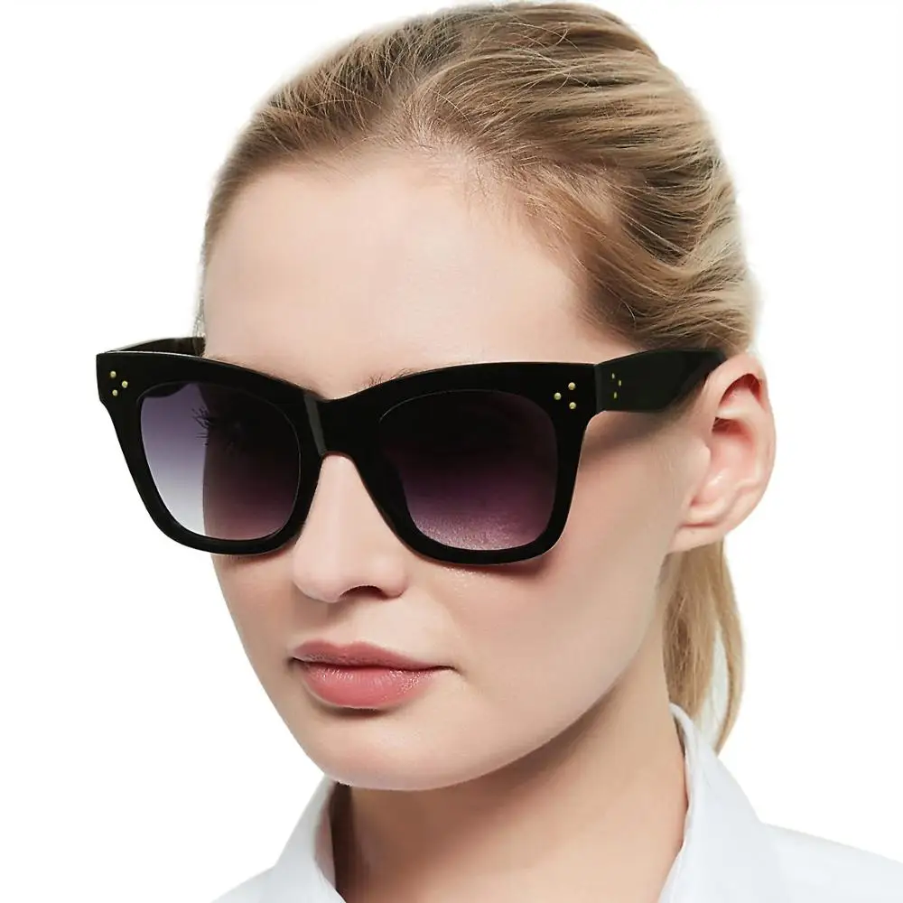 

Oversized Sunglasses Women Vintage Polaroid Sun Glasses Cateye Luxury Designer Shadows For Woman UV400 oculos de sol MARE AZZURO
