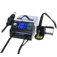 YIHUA 992DA ЖК паяльная станция с курением паяльник вакуумная Ручка BGA паяльная станция фен для горячего воздуха сварочная станция