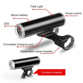 

USB Charging Night Ride German Standard Limited Edition Bike Accessories Bicycle Handlebar Lithium Light Anti-dazzle Highlight