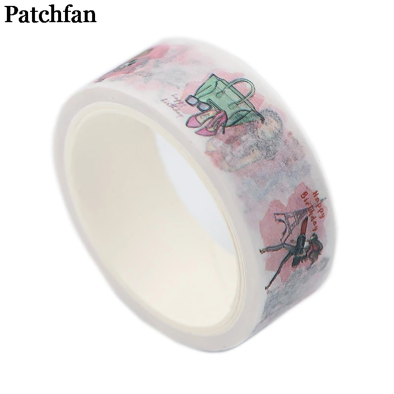 20 шт./лот Patchfan Парижский стиль иллюстрация 90s DIY Скрапбукинг дети клей васи маскирующая Лента Печатный узор стикер A2340