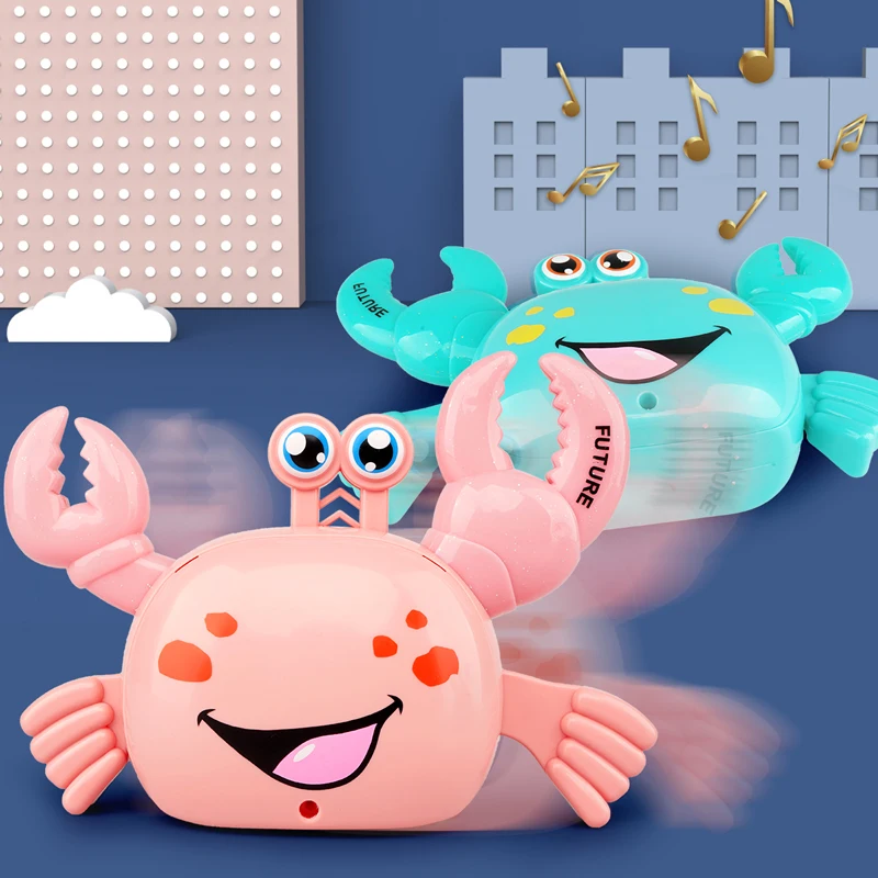 The Simulation Will Not Fall Crabs Crawling Baby Toys Luminous Electric Toy Animals Music Stunt Boys AND Girls Gifts