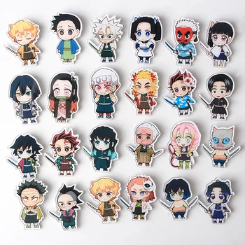 

Anime Badges Demon Slayer: Kimetsu No Yaiba Cosplay Brooch Pins Schoolbag badge for kids gift Acrylic Brooch A1