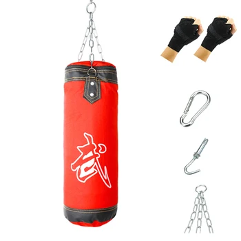 

6 Pcs /Set Height 60 to 120cm Empty Boxing Sand Bag Hanging Kick Sandbag Boxing Training Fight Karate Punch Punching Sand Bag