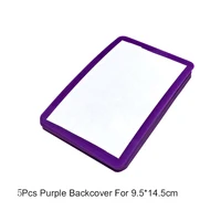 Doigt ange 5 pièces 9.5*14.5cm violet/rose/blanc Nail Art doux estampage tampon de protection Rectangel porte-timbre 5