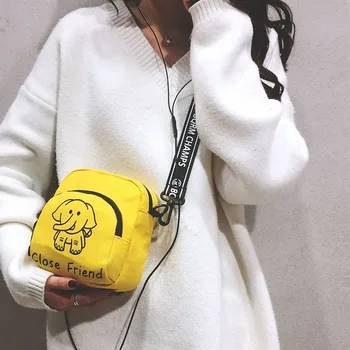 

Single Shoulder Bag Women 2020 Crossbody Bags For Women Canvas Bag Girl's Small Cloth Bag Mini Ladies' Bag Lovely Summer Package