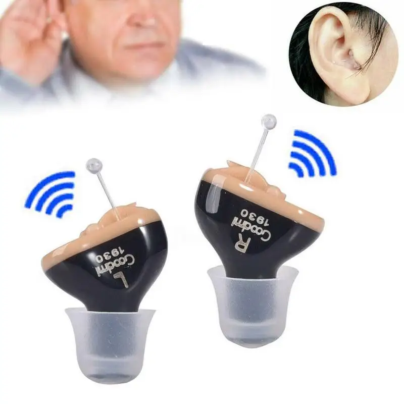 Mini CIC Digital Hearing Aids 6 Channels 12 Bands Tuneable Sound Amplifier Portable Invisible Hearing Aid