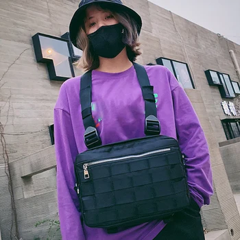 

Harness Streetwear Stylish Chest Bag Nylon Waist Fashion Adjustable Straps Shoulder Vest Pack Tactical Rig Hip Hop Sports