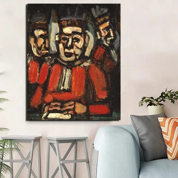 

Georges Rouault The Three Judges Wall Art Canvas Painting Posters Prints Modern Painting Wall Picture For Living Room Home Decor