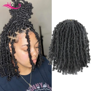 

Hair Nest Crochet braiding DistressedLocs synthetic hair soft locs passion twist hair extensions crochet hair for black women