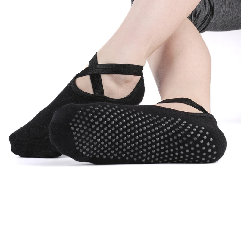 Женские бандажные носки, силиконовые Нескользящие быстросохнущие демпфирующие Носки для пилатеса и балета, хорошее сцепление для мужчин и женщин, хлопковые носки