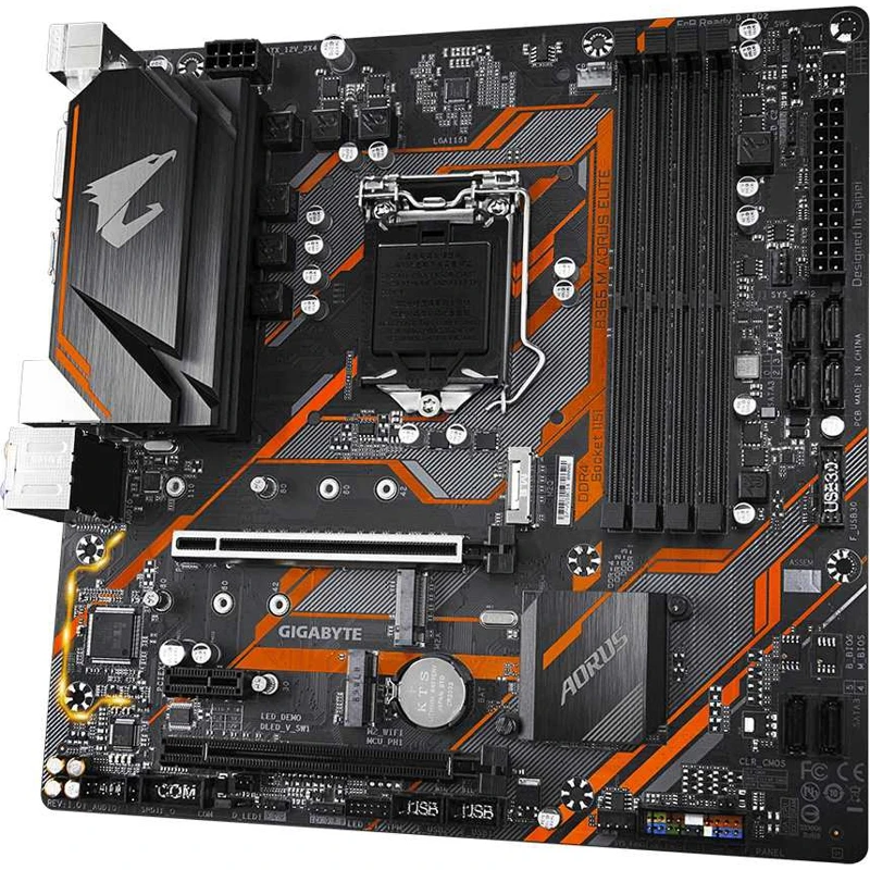 Материнская плата Gigabyte B365 M AORUS ELITE Soc-1151v2 Intel B365 4xDDR4 mATX AC`97 8ch(7.1) GbLAN