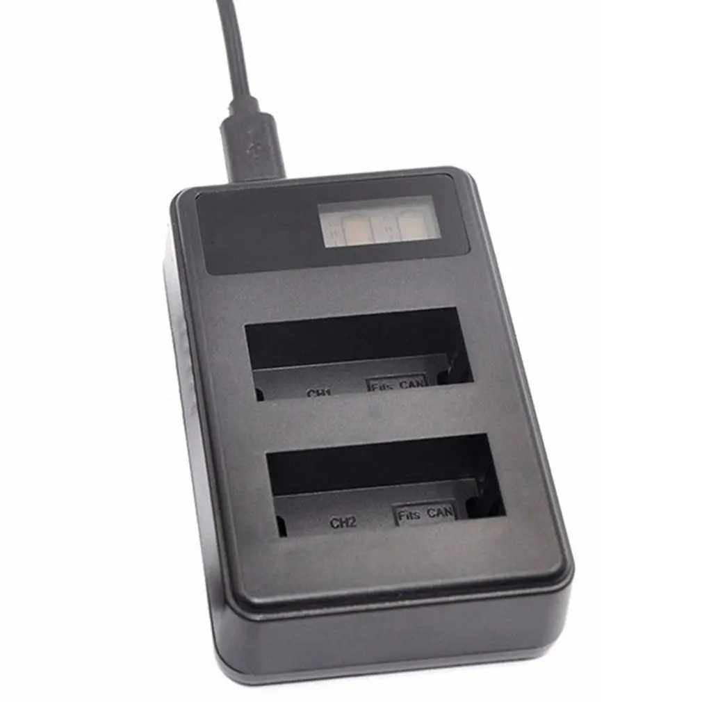 Новое USB двойное ЖК-зарядное устройство+ кабель Micro-USB зарядное устройство для камеры Canon батарея LP-E17 зарядное устройство для камеры Canon
