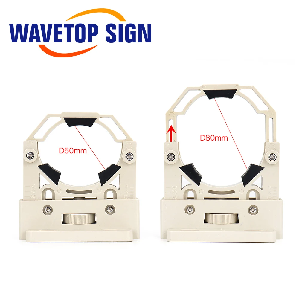 Laser Tube Holder WaveTopSign CO2 Laser Tube Holder Support Mount Flexible Plastic 50-80mm for 50-180W Laser Engraving Cutting Machine 1 pair 2pcs