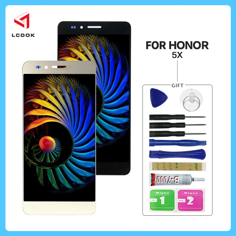 100% протестированный ЖК-дисплей для huawei Honor 5X KII-L21 KII-L05 KII-L23 кодирующий