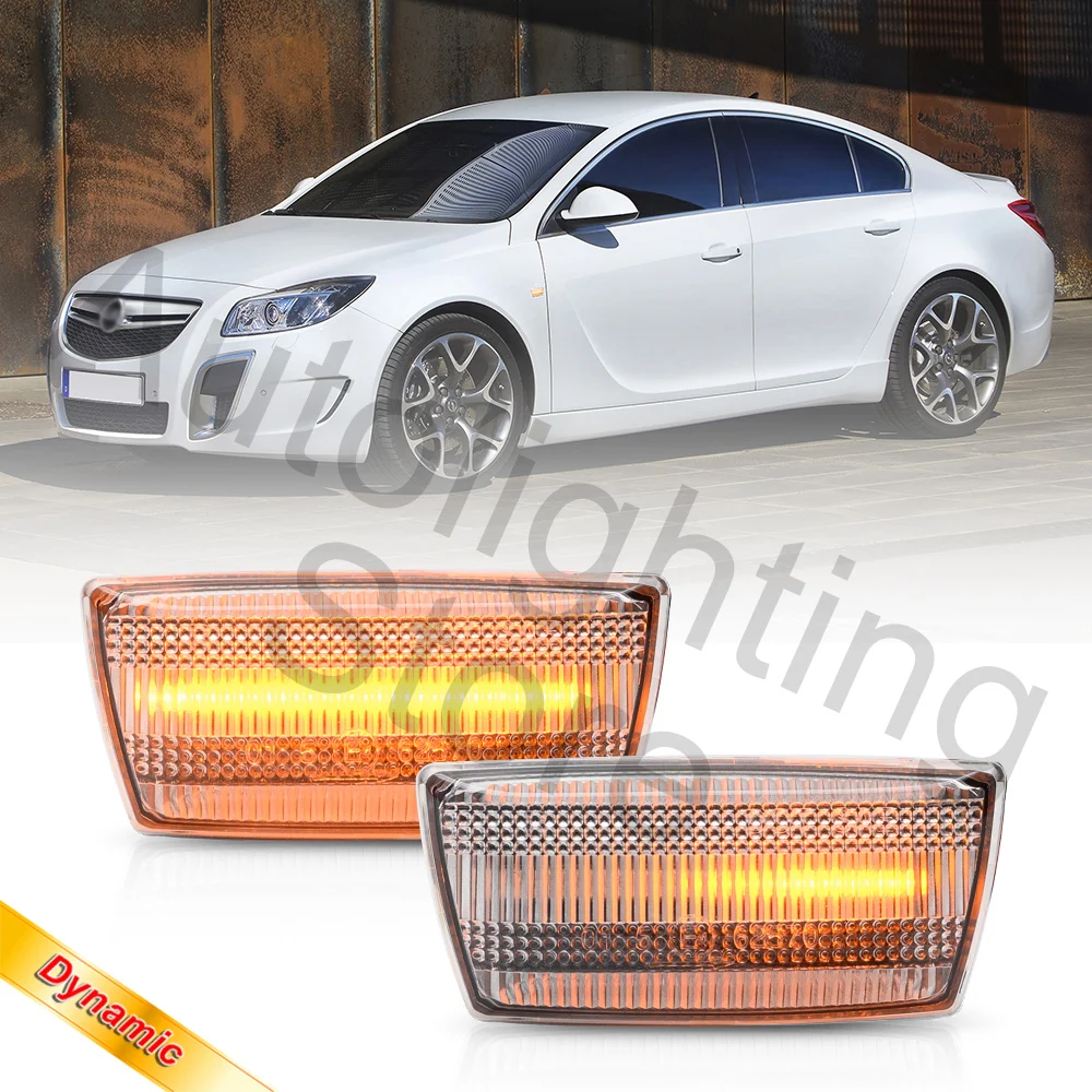 

2x For Cadillac BLS CTS Coupe Wagon Chevrolet Aveo Cruze Sequential Led Amber Side Marker Turn Signal Light Side Indicator Lamps