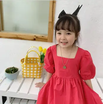 

2020 new girls dress summer fashion cotton girls dresses 2-7 years HV837