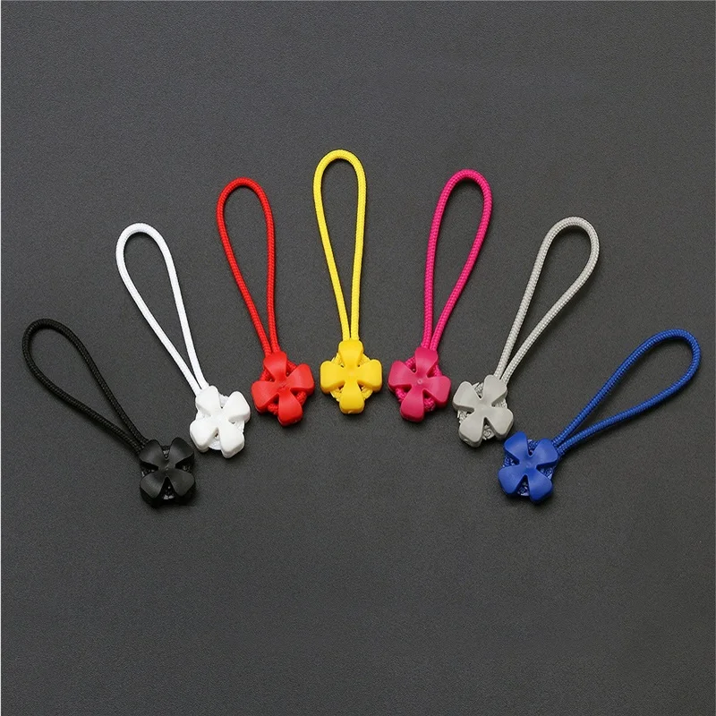 

500 pieces/Lot Zipper Puller Bag Tactical Backpack End Fit Rope Tag Fixer Zip Cord Tab Accessories Zip Puller DIY Zipper Head