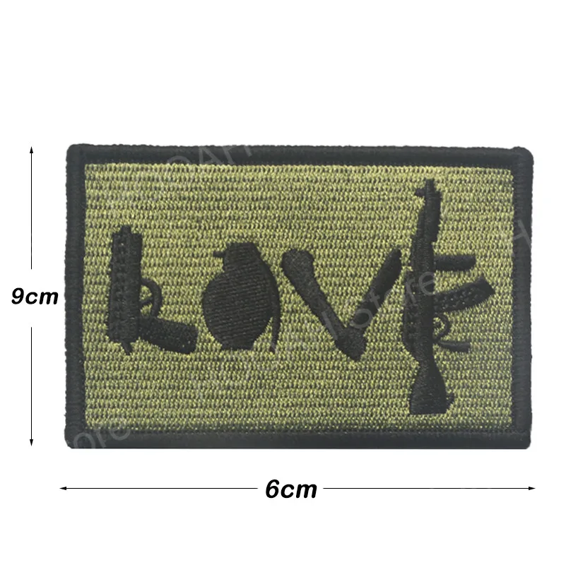 Kalashnikov Classic Tactical Embroidered Patch - I Love AK Design