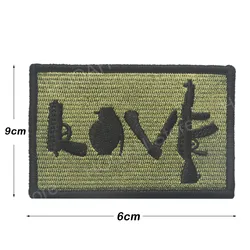 Kalashnikov Classic Tactical Embroidered Patch - I Love AK Design (A)