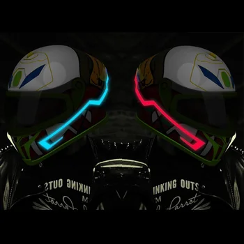 

Motorcycle Helmet Signal Durable Flashing Lamp Stripe Night Motocross Riding Helmet Kit Waterproof Bar LED Light Decor Strip