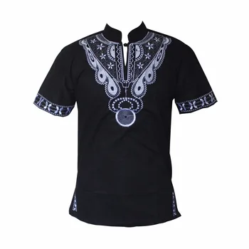 Dashiki-Camiseta musulmana para hombre, ropa masculina con bordado Tribal africano, Ankara