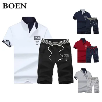 

Summer Clothing Men Sportsuits Sets 2020 Mens Ropa Hombre Fashion 2 Pieces T-shirt Shorts Tracksuit Brand Fitness Suits 2PC New