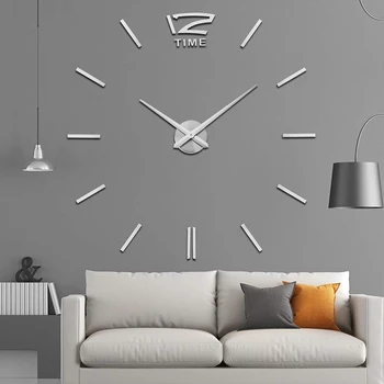 

Noiseless Wall Clock Silent Movement Kit Clock Mechanism Parts with Clock Hands DIY Quartz Clock Mechanism Silver