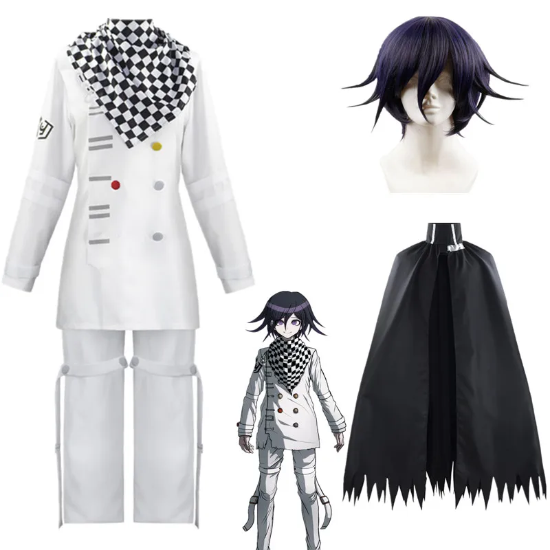 Костюм для косплея Kokichi Oma Danganronpa V3 полный комплект униформы с шарфом и накидкой