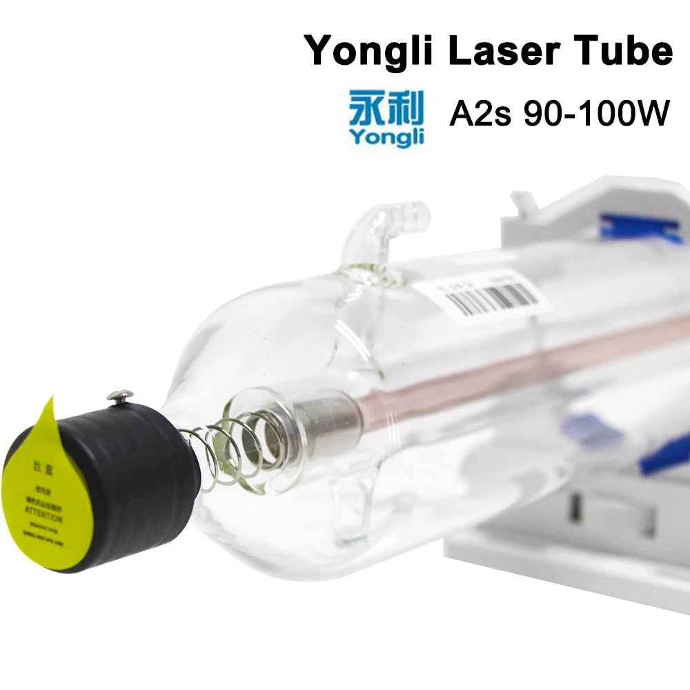Yongli A2s 90 Вт CO2 длина лазерной трубки 1250 Dia. 80 мм для гравировки и резки гарантия 1