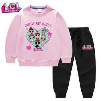 

2 Pcs Sports Suit Children Autumn Sweatshirt + Pants LOL Surprise Baby Boy Clothes Set Sweater Trousers Cotton Long-Sleeve Suit
