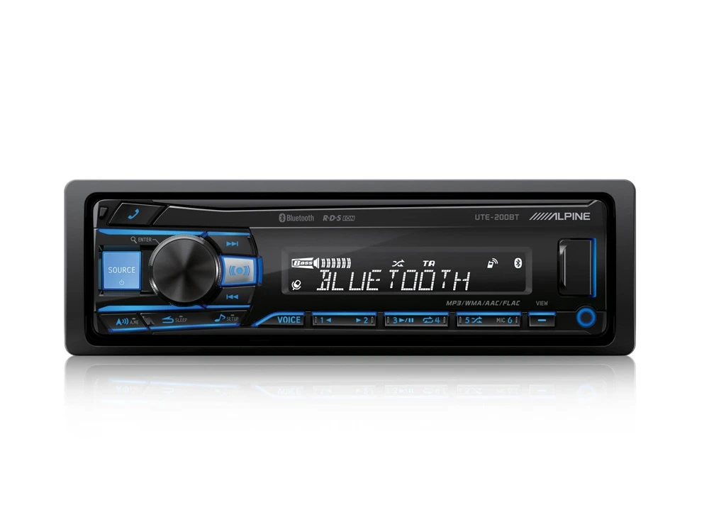 Alpine UTE 200BT Hitam Bluetooth Mobil 