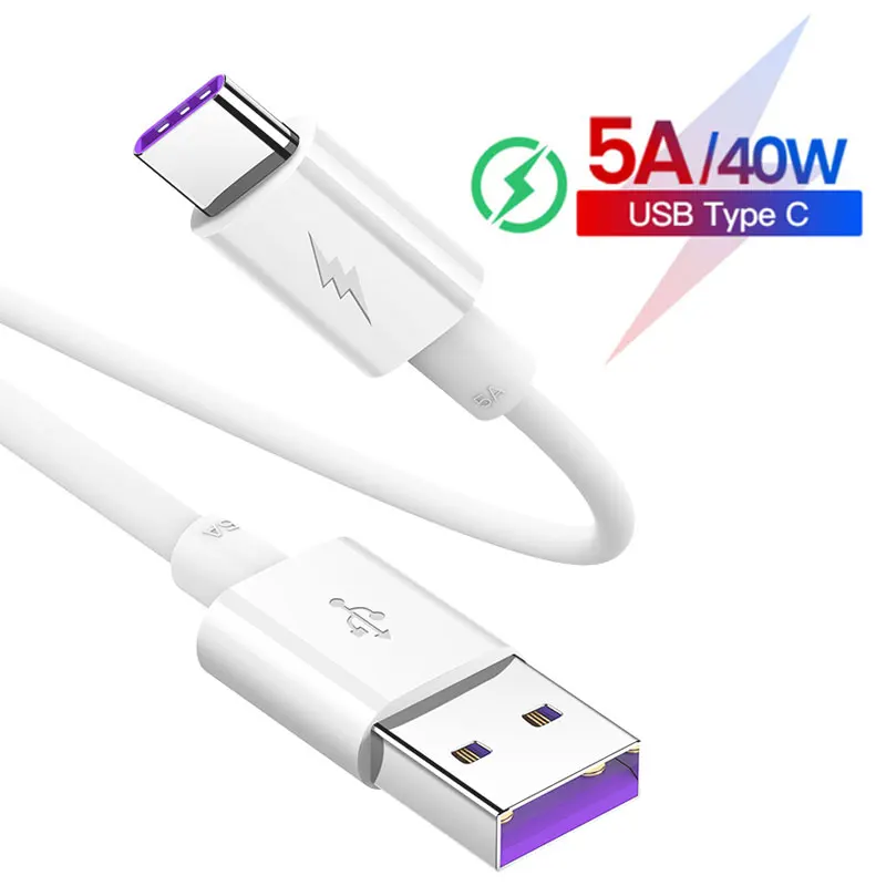 5А USB Type C кабель для Samsung S10 S9 S8 A50 Xiaomi Redmi Note 7 Mi 9 Быстрая зарядка 40 Вт мобильный