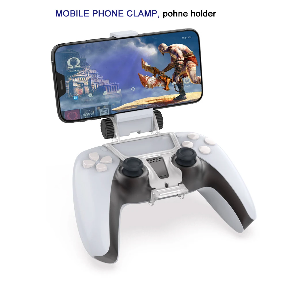 

PS5 Accessories bundling incl ps 5 phone mount HandGrip & ps5 gamepad silicone case cover & Thumb Stick Grip Cap Joystick Cover