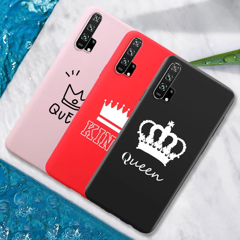 Силиконовый чехол для huawei Honor 8A 8X8 S 7X 6A 9X Pro играть 8C V9 V10 V20 6X 9i Honor 10 Lite чехол матовый KING queen