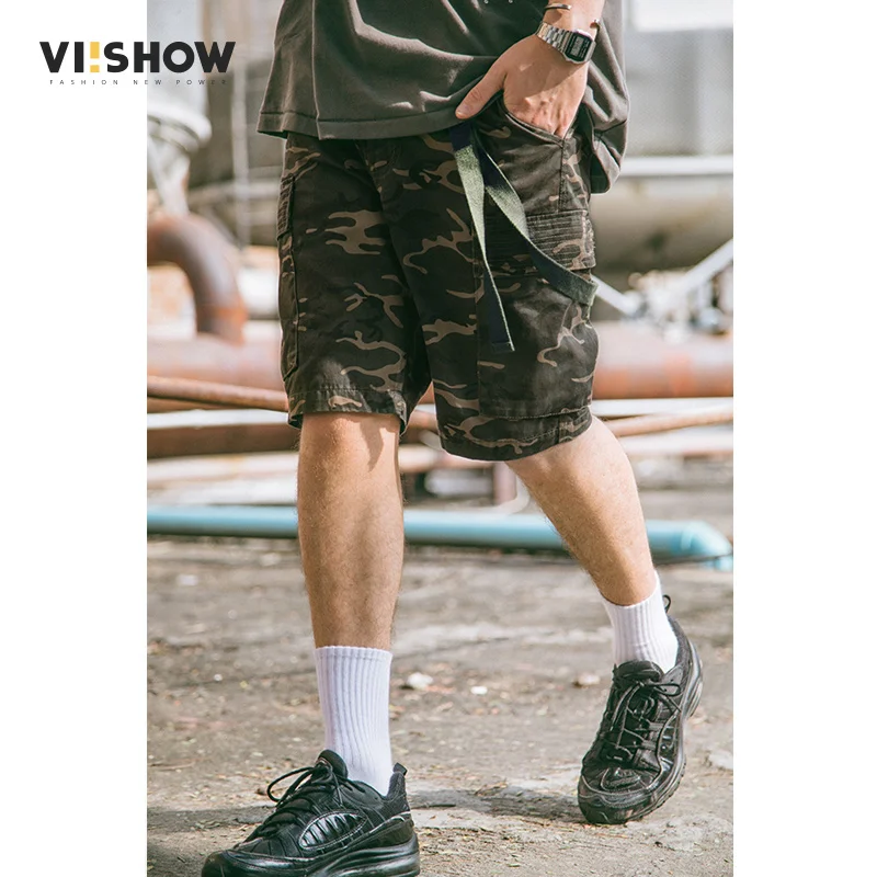 VIISHOW камуфляжные карго шорты мужские 2018 Новые повседневные свободные рабочие
