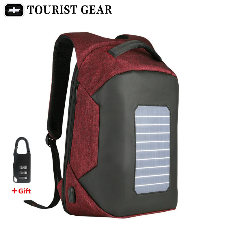 

plecak Solar Powered Designer bagpack men mochila usb charging anti theft backpack Travel 15.6'' laptop backpack men waterproof