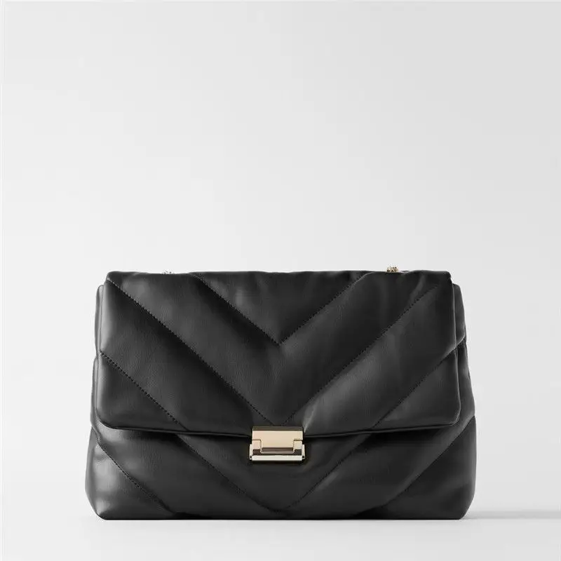 Bolso de hombro para mujer, Diseñador de Bolsos bandolera de, monedero de cuero PU suave, cadena de celosía de rombos, moda 2021