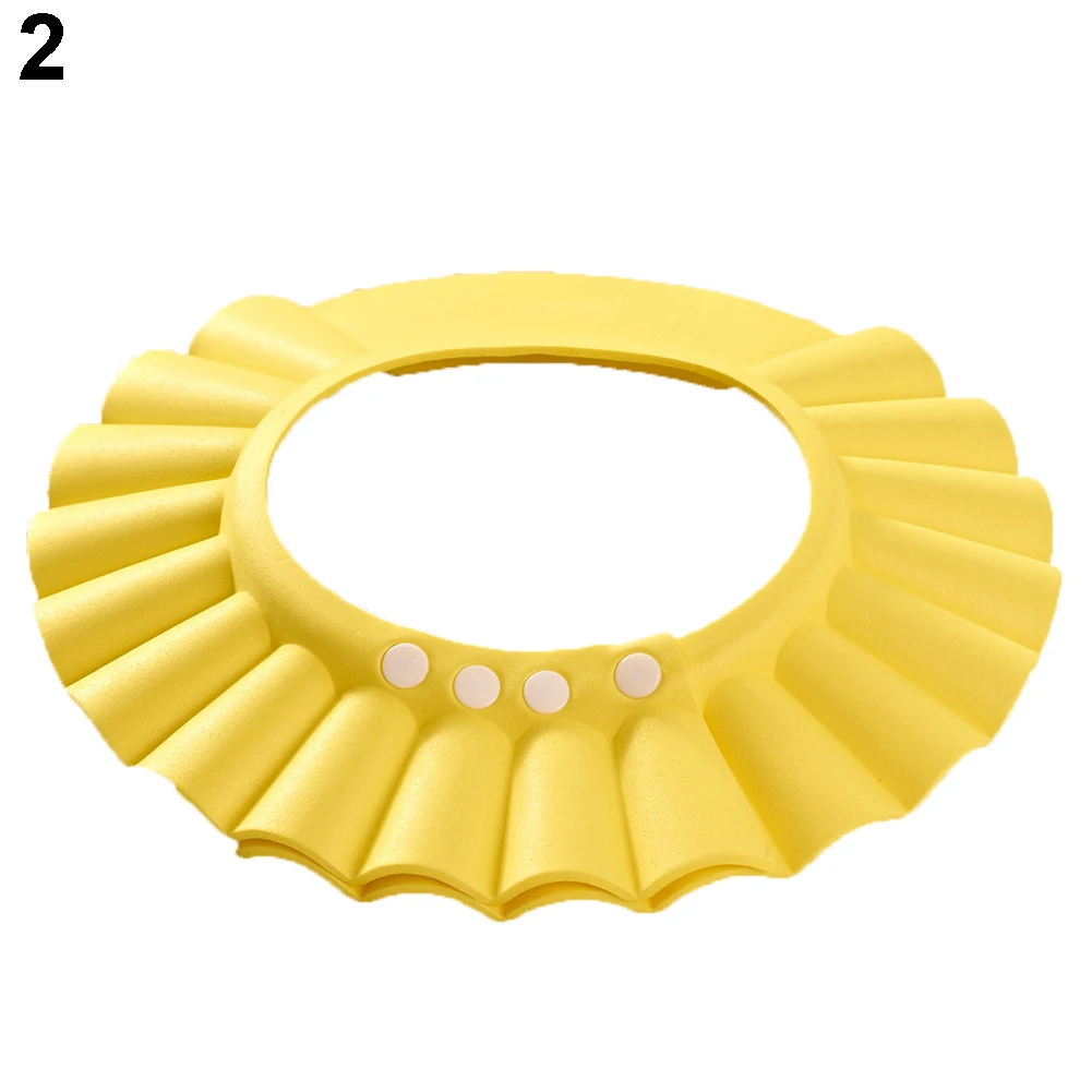1Pcs Adjustable Bath Wash Hair Cap Ear Protection Children Shampoo Cap Shower Caps Baby Shower Shield Hat Safe Soft Hat