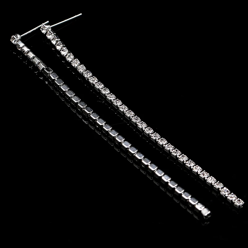 Женские серьги подвески Orecchini свадебные сверкающие стразы длинные ограниченная