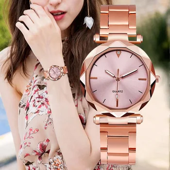 

Manufacturers selling new steel band Watches lady Watches leisure set auger female table "Women 's Watches